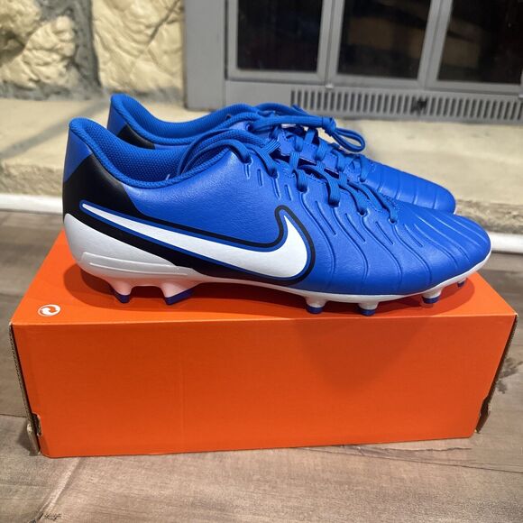 Nike Tiempo LEGEND CLUB 10 FG Mens 10.5 DV4344-400 Blue Football Cleats